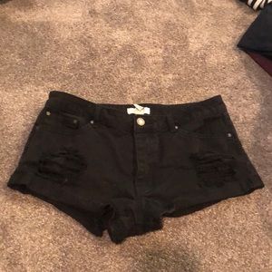 Black forever 21 jean shorts!